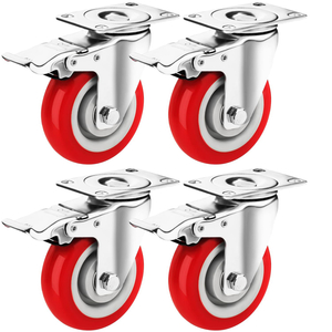 Swaardiensveiligheid Dubbelsluitende Rooi Pu-plaat draaiwiele