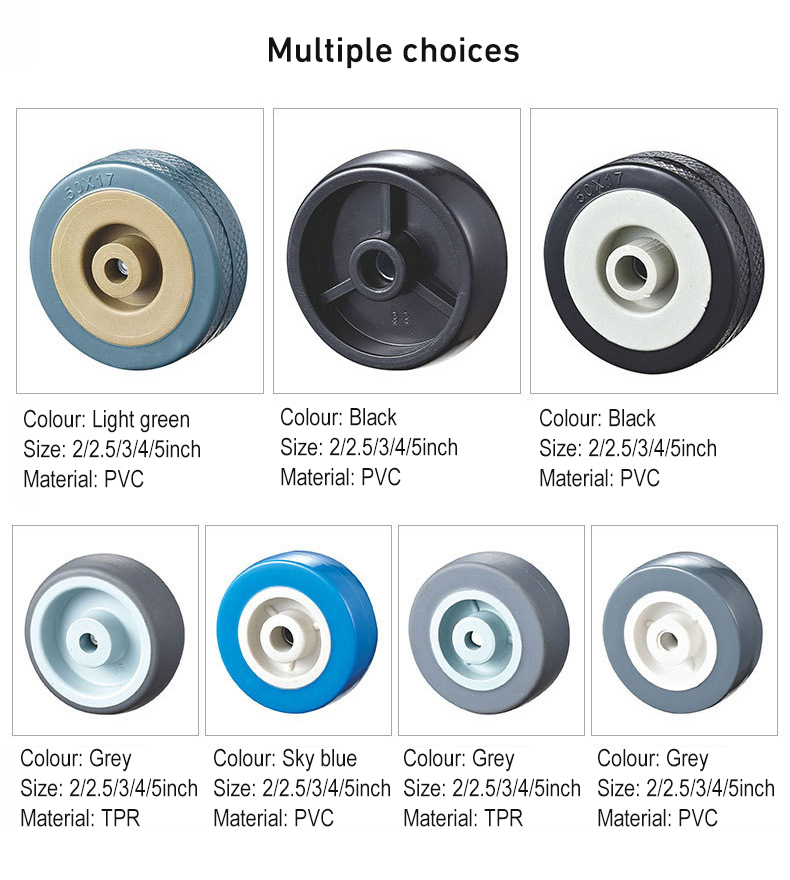 Ruote per mobili per sedie da ufficio con rotelle girevoli in PVC da 2-4 pollici