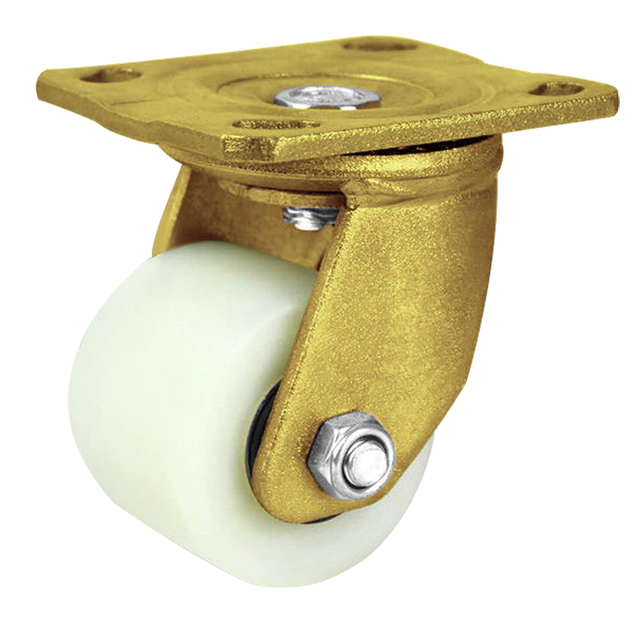 3 Inch Rigid Heavy Duty Low Center of Gravity 300kg Retractable Golden PU Polyurethane Trolley Caster Wheel