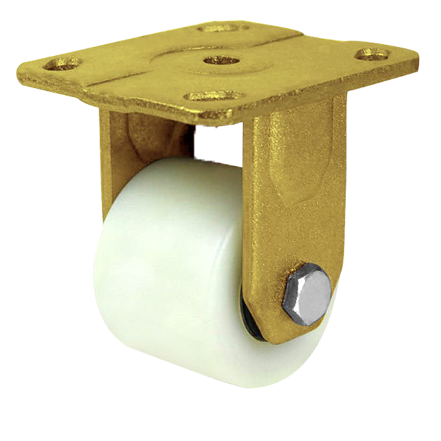3 Inch Rigid Heavy Duty Low Center of Gravity 300kg Retractable Golden PU Polyurethane Trolley Caster Wheel