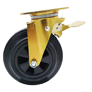 Roulettes en caoutchouc solide pour poubelle 